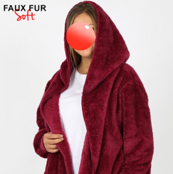 Faux Fur Cabernet Jacket - Picture 1 of 2